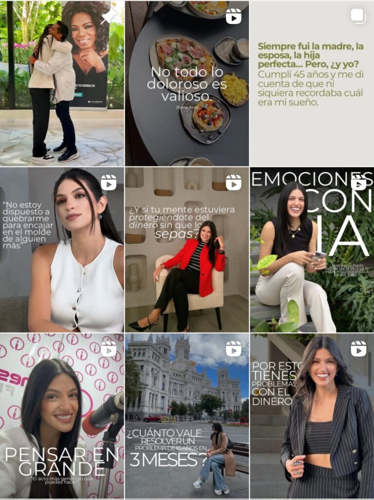 feed de Instagram Jhana Aridi